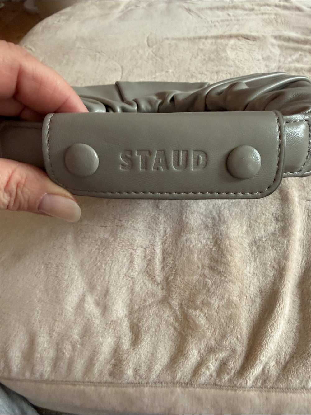 STAUD Crescent Shoulder Bag in Grey - Picture 2 of 8